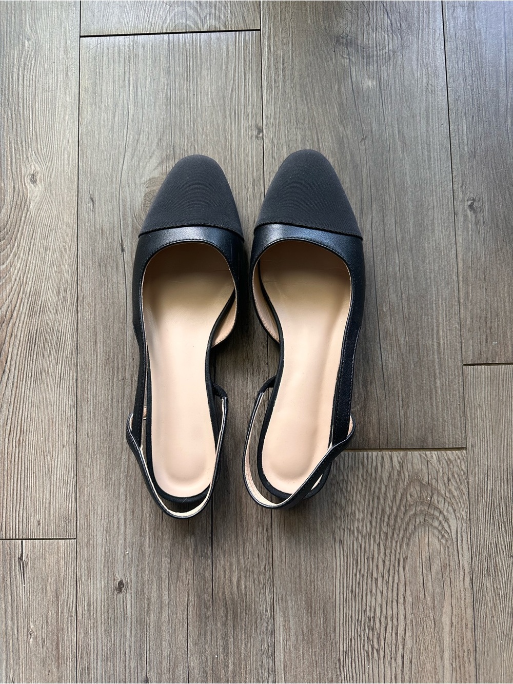 Women’s Black Slingback Flats - Classic Pointed Toe